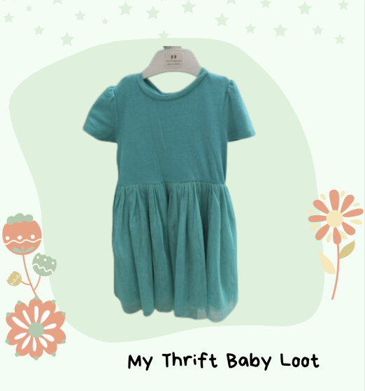 Preloved Marks and Spencers green tulle dress (3-5 years)
